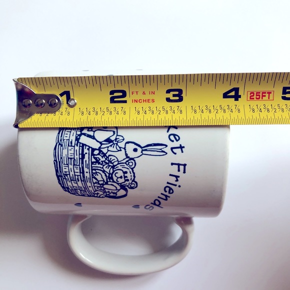 Vintage Coffee Mug Basket Friends Ceramic - Picture 8 of 14
